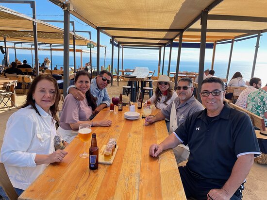 lunch at Bar Bura, one of Guadalupe's valley restaurants with an amazing view.